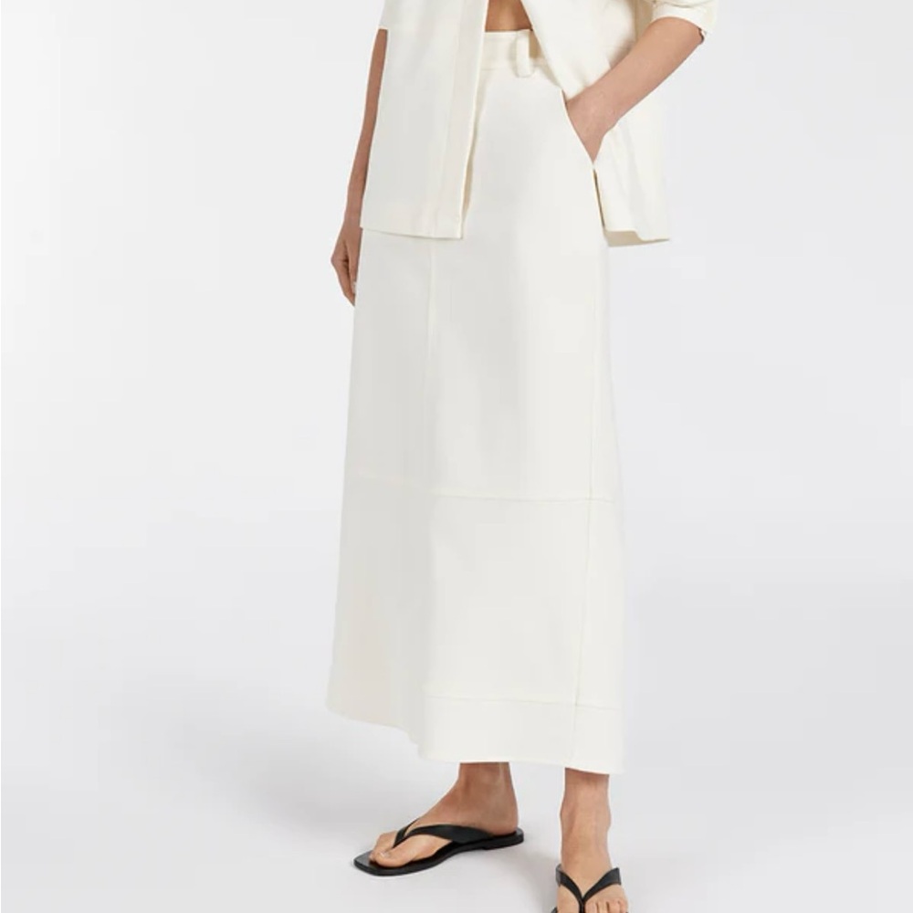 Jac Cream Midi Skirt